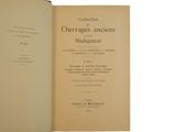 an open book with the title of a collection of currages anciens in madagascar