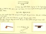 a letter written to a man who is holding an axe