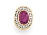 une bague en rubis et diamants