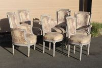Partie de mobilier de salon en bois peint blanc mouluré, dos… (photo 3)