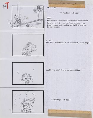 a sheet of paper that has a drawing of a child on it