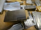many different types of knives and knives on a table