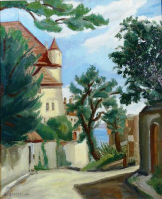 Albert Sarfati 1886-1987. Yvoire. Le château. HSIsorel. Sign… - Photo 1