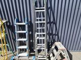 a ladder that is leaning against a wall
