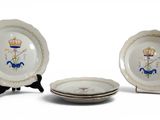three plates that are sitting on a table