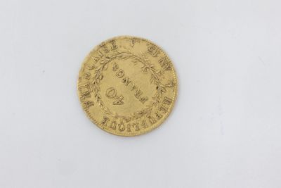 a gold coin with the head of a woman on it