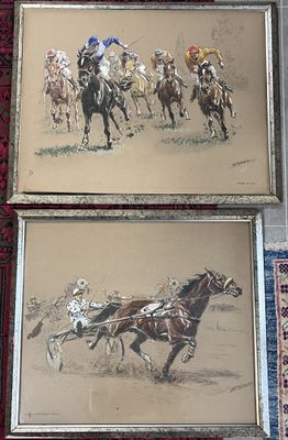 Louis-Ferdinand MALESPINA (1874-1949) : "Courses de trot et …