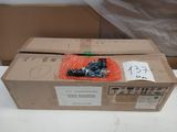 a cardboard box with a computer inside of it on a table
