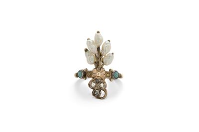gros plan d'une bague sur fond blanc