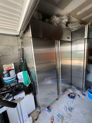 Réfrigérateur inox METRO, ouvrant par 2 portes, froid positi…
