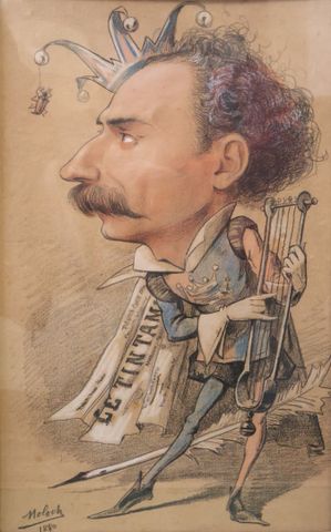 Hector COLOMB, dit MOLOCH (Paris 1849 - 1909). « Portrait de Char...
