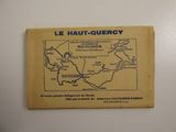 carte du Haut-Quercy, en France, sur un réfrigérateur