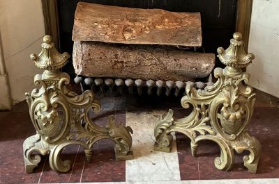 a fire place with a fireplace and a firewood in it