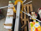a pile of items that are sitting on a pallet