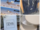 several pictures of different items that are in a box and on a table