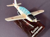 a small model of a small airplane on a stand