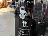 a sticker on the side of a pole in a gym