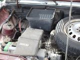 a small engine in the back of a car