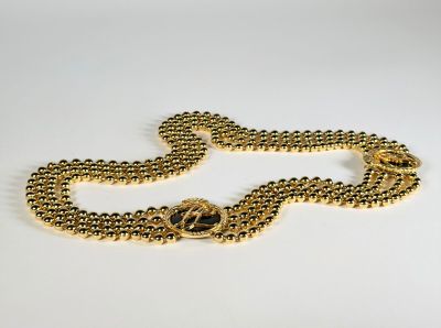 KARL LAGERFELD, très belle ceinture en métal doré, à décor d…
