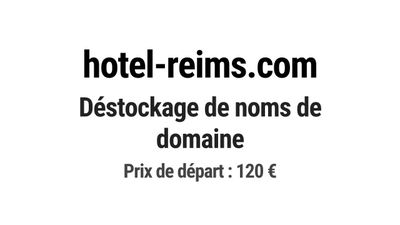 Nom de domaine hotel-reims.com.