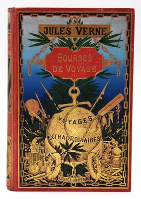 la couverture de *Les Bourses de voyage* de Jules Verne
