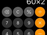 a close up of a calculator on a cell phone