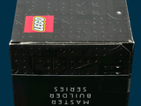 a black box with a red sticker on it