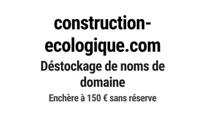 Nom de domaine construction-ecologique.
