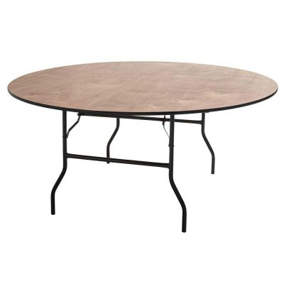 218 / Table pliante ronde en bois - RIVA - Réf.