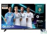 a tv screen with a group of soccer players on it