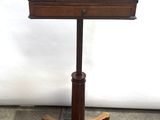 an image of a small wooden table with a drawer on top of it