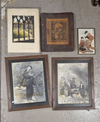 a wall with pictures and pictures of people on it