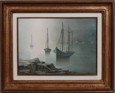 Gilbert BRIA (1933-2020). Bateaux de pêche.