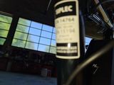 a close up of a bike with a sticker on it
