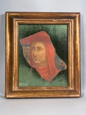 portrait of a man in a red hat and red scarf