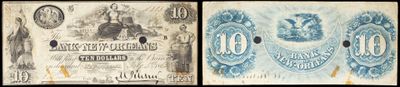trois images différentes d'un billet d'un dollar sur lequel figure un crâne