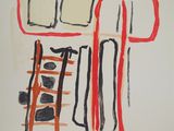 a picture of a book cover with a drawing of a chair and a ladder