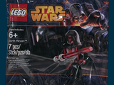 a bag of lego star wars action figures on a blue background