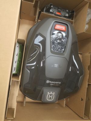 une souris noire et grise dans une boîte posée sur une table