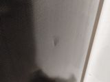 a cat that is sitting on the floor next to a door