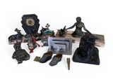 a lot of items that are sitting on a white surface