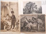 several old pictures of people and a baby in a bed
