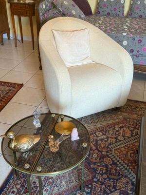 Paire de fauteuils corbeille