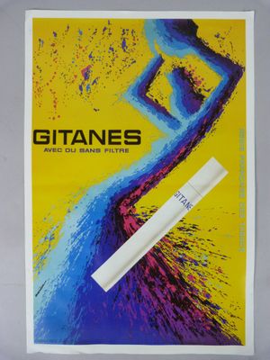 une affiche publicitaire pour une marque de cigarettes sur laquelle figure un briquet