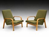 paire de chaises longues danoises du milieu du siècle