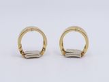 a pair of 18k yellow gold earrings