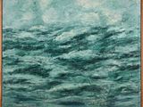 a painting of a painting of a large body of water