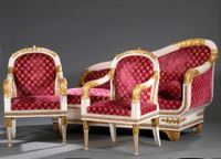 Important mobilier de salon en bois mouluré, sculpté, laqué … (photo 4)