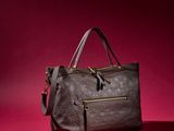 a louis vuitton bag on a red background