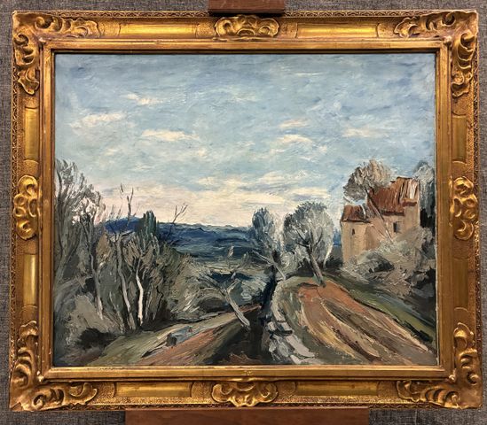 Anders OSTERLIND (1887-1960) « Paysage au manoir ». Huile sur toi...